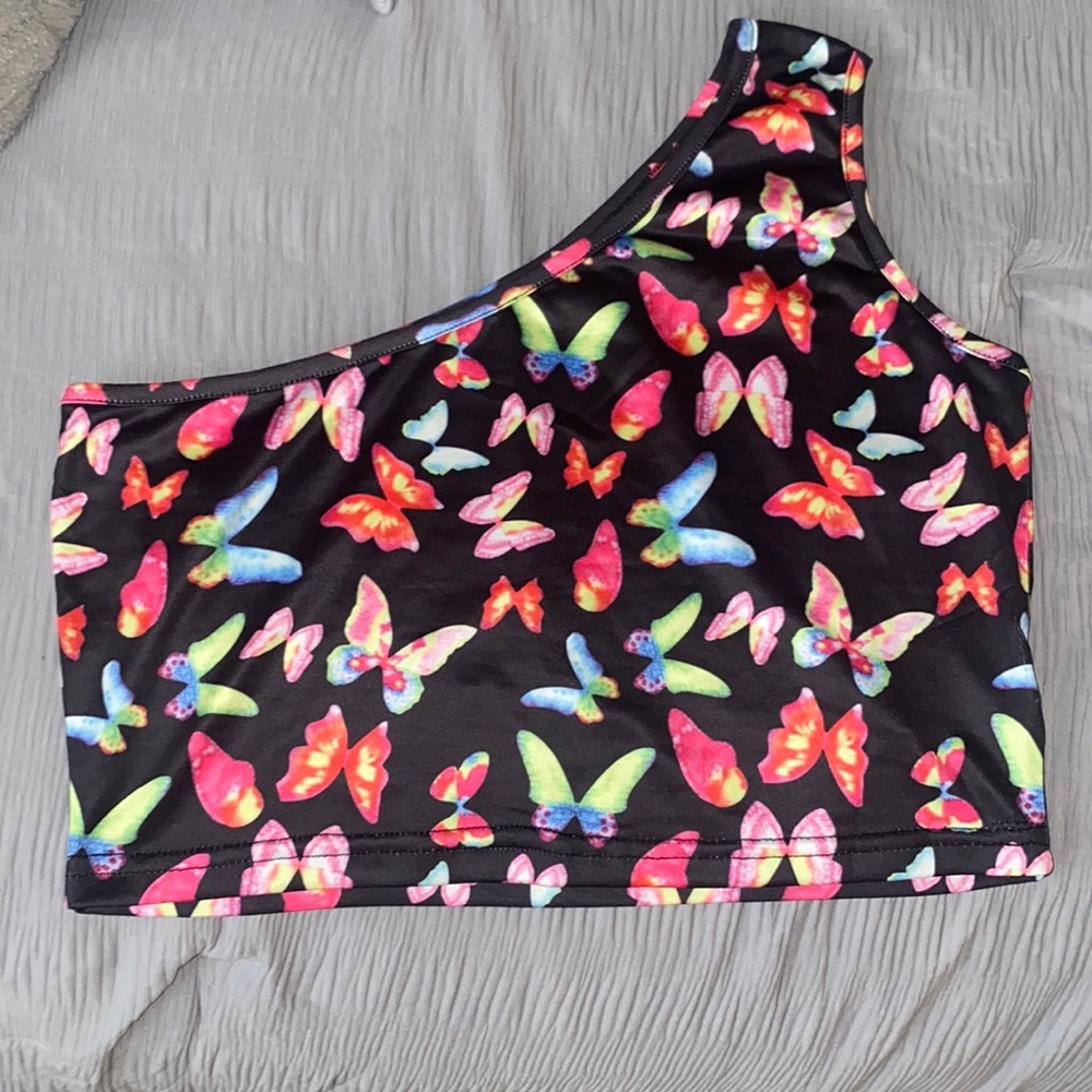 Shein Butterfly crop top